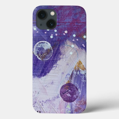 Purple Abstract iPhone case in Moon Mountain