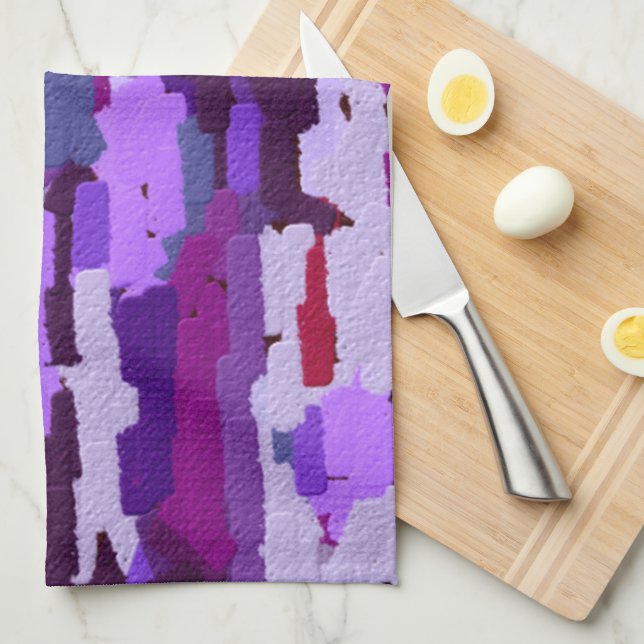 Purple Abstract Kitchen Towel (Quarter Fold)