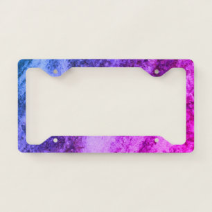 Purple Abstract License Plate Frame