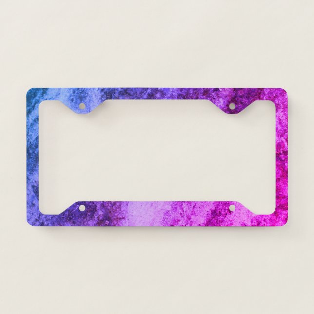Purple Abstract License Plate Frame (Front)