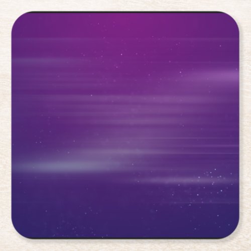 Purple Abstract Light Design Square Paper Coaster