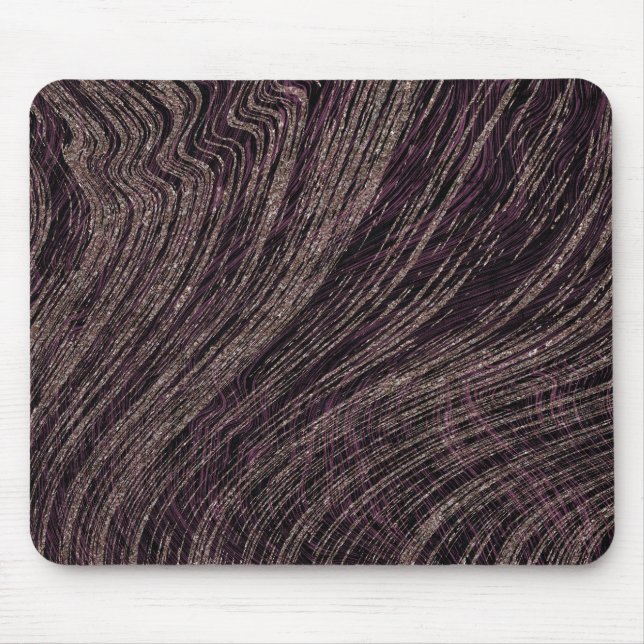 Purple Abstract Marble Print Mouse Pad (Front)