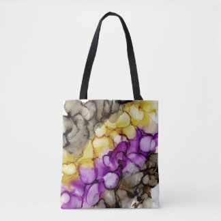 Purple Abstract Medium Tote Bag