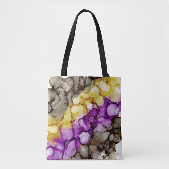 Purple Abstract Medium Tote Bag (Front)