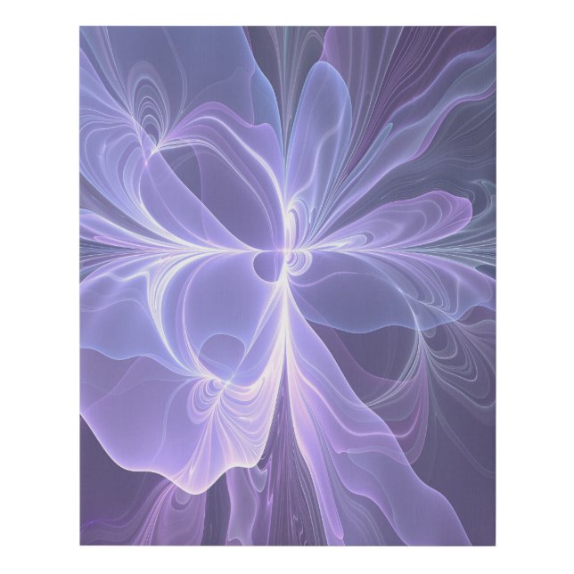 Purple Abstract Modern Fractal Art Faux Canvas Print (Front)