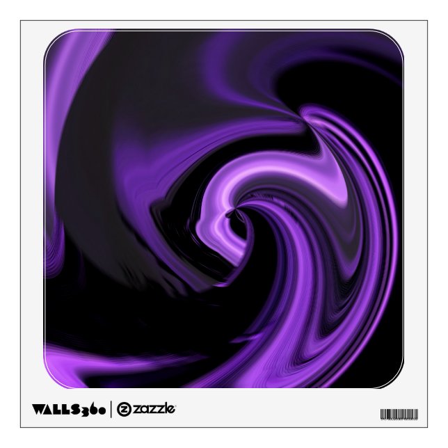 Purple Abstract "northern lights" Wall Decal (Front)