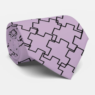 Purple Abstract Pattern Neck Tie
