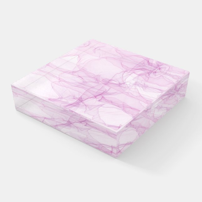 Purple Abstract Pattern Paperweight (Angled)