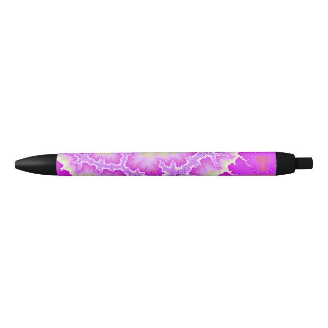 Purple Abstract Pen Black Ink Pen (Front)