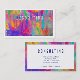 Purple abstract Rainbow Colors Business Card