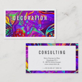 Purple abstract Rainbow Colors Business Card