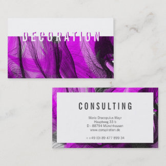 Purple abstract Rainbow Colors Business Card