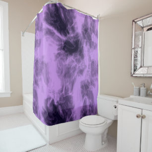 Purple abstract shower curtain
