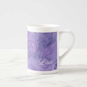 Purple Abstract Specialty Bone China Mug