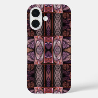 Purple Abstract Stained Glass Pattern Rennie Mac iPhone 16 Case