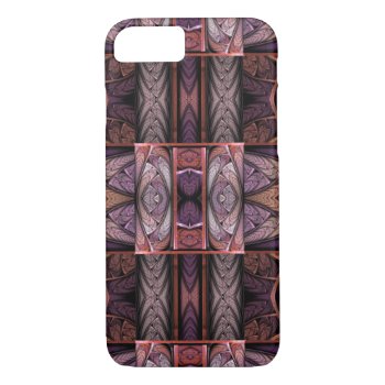 Purple Abstract Stained Glass Pattern Rennie Mac Iphone 8/7 Case by skellorg at Zazzle