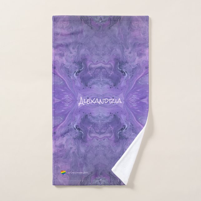 Purple Abstract Sweat Towel (Hand Towel)