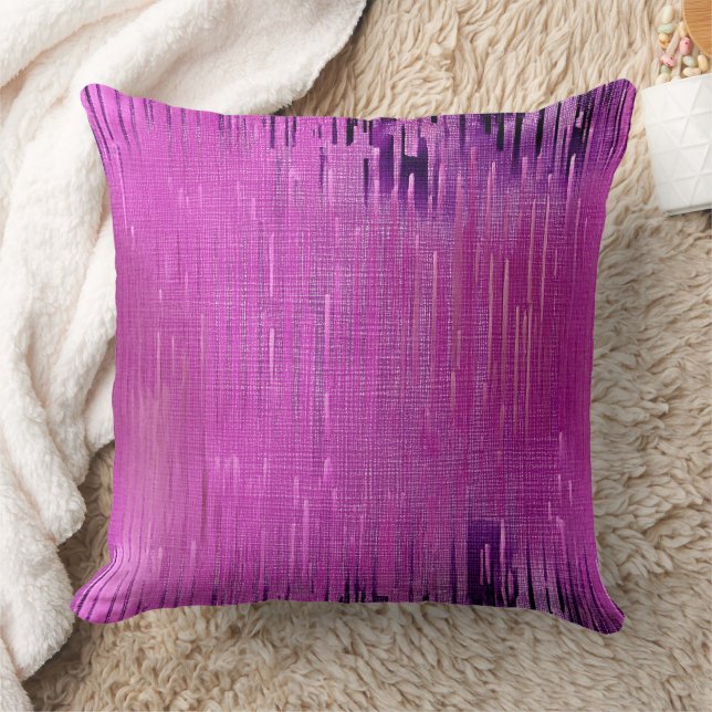 Purple abstract texture throw pillow (Blanket)