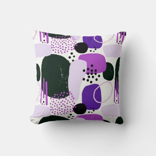 Purple abstract  throw pillow (Front)