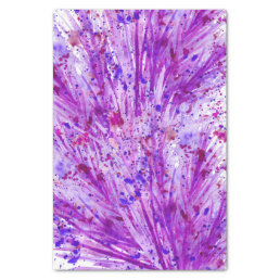 Purple abstract watercolor art tissue paper