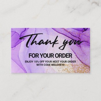 Purple Abstract Watercolor Business Card by TwoTravelledTeens at Zazzle