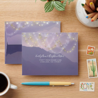Purple Abstract Watercolor Pattern Envelope