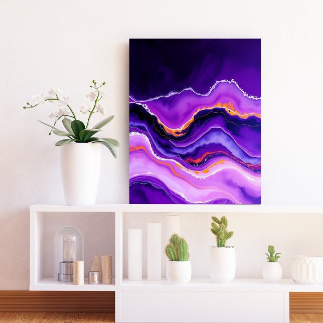 Purple Abstract Waves Wall Art – Modern Art  (Creator Uploaded)