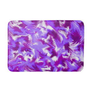 Purple abstracted bath mat