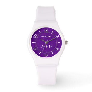 Purple Accent Color Decor Personalized Watch