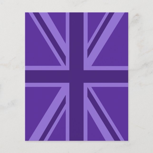 Purple Accent Union Jack Decor Flyer (Front)