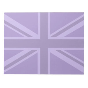 Purple Accent Union Jack Decor Notepad