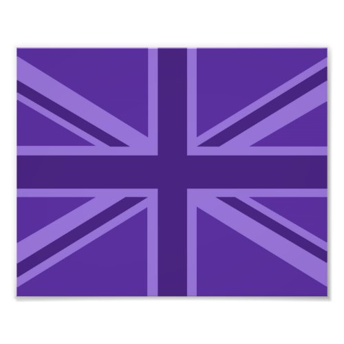 Purple Accent Union Jack Decor Photo Print