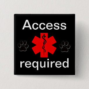 Purple access required medical alert button