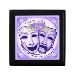 Purple Actor Masks Gift Box