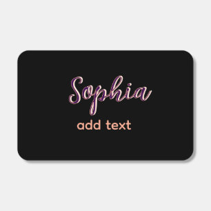 purple add name girl boss text black elegant matchboxes