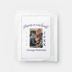 purple Add your photo text memorial keepsake Tea Bag Drink Mix