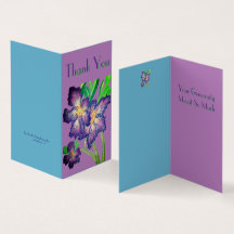 Purple Adenium Thank You Card