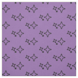Purple Aesthetic Stars Pattern Fabric