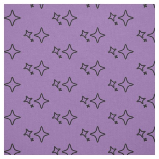 Purple Aesthetic Stars Pattern Fabric