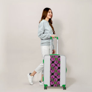 Purple African Daisy Flower Pattern Luggage