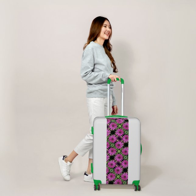Purple African Daisy Flower Pattern     Luggage (Scale)