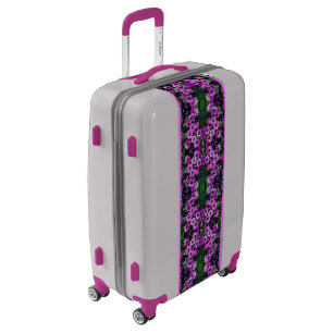 Purple African Daisy Flowers Abstract Pattern Luggage