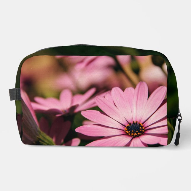 Purple African Daisy Photograph Dopp Kit (Front)