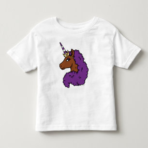 Purple Afro Unicorn Toddler T-shirt