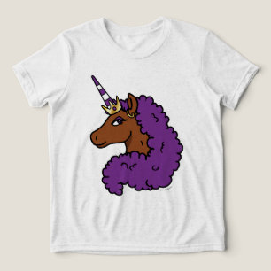 Purple Afro Unicorn Tri-Blend Shirt