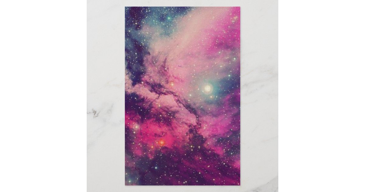Purple Afterglow Galaxy Stationery Zazzle