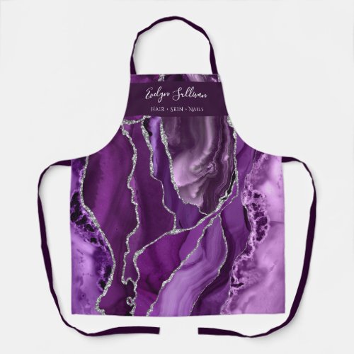 purple agate beauty professional apron