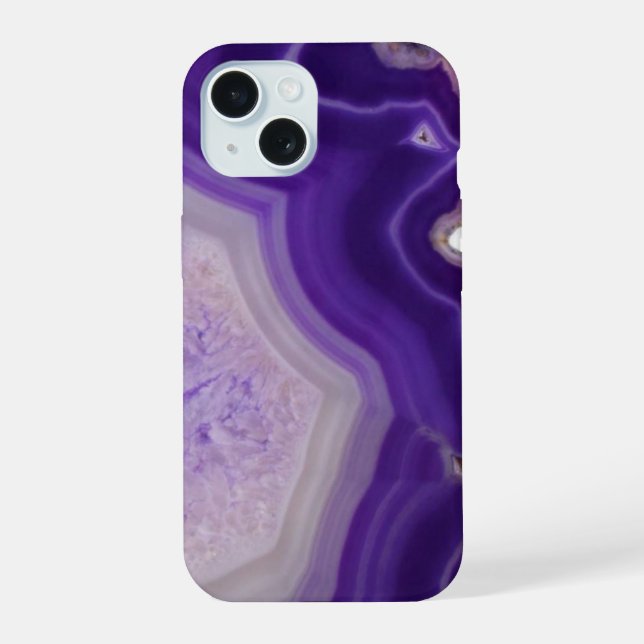 Purple Agate Geode Custom Iphone Case (Back)