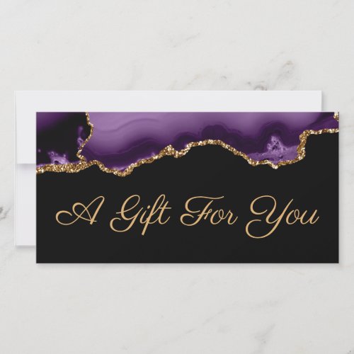 purple agate gift certificate
