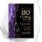 Purple Agate Gold Black 80th Birthday